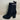 Etienne Aigner “MARELLE” Black Suede/Textile Round Toe Pull On Boots, Size 6.5M - Ufashion