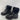 Aquatalia Black Leather/Faux Fur Lace Up Round Toe Ankle Boots Women’s Size 8 M - Very Good - Ufashion