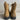 Crown & Ivy NAOMI Cognac Suede/Fur Lined Lace Up/Zip Ankle Boots Women’s Sz 10M - Very Good - Ufashion