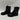 Vince Camuto REPLA Black Leather Round Toe Lace/Zip Up Biker Boots, Size 6.5M - Very Good - Ufashion