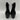 Mix No. 6 EVYLIN Black Embossed Synthetic Square Toe Side Zip Ankle Boots, 8.5M - Very Good - Ufashion
