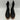 STEVE MADDEN Armond Black Faux Leather Lug-Sole Pull On Chelsea Boots Size 8M - Very Good - Ufashion