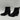 Mix No. 6 EVYLIN Black Embossed Synthetic Square Toe Side Zip Ankle Boots, 8.5M - Very Good - Ufashion