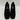 JOURNEE COLLECTION Malleah Black Fabric Moc Toe Slip On Block Heel Loafers, 10WD - Very Good - Ufashion
