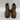 Lucky Brand PATTRIK Brown Leather Round Toe Side Zip Block Heel Booties, Size 6M - Very Good - Ufashion