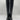 3.1 PHILLIP LIM “Tess” Black Croc-Embossed Square Toe Zip Up Leather Boots, 35.5 - Very Good - Ufashion
