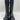 Women’s Geox Drawelleh Snakeskin Embossed Leather Boots Black Size 38 - Very Good - Ufashion