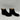 Lucky Brand PATTRIK Black Leather Round Toe Side Zip Block Heel Booties, 8.5M - Very Good - Ufashion