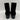 Journee Collection HAYVEN Black Fabric Almond Toe Side Zip Booties, Size 9.5WD - Very Good - Ufashion