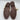 Women’s Saks Fifth Avenue Avery Faux Fur-Trim Booties Brown Size 8M/38 - Very Good - Ufashion