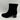 Journee Collection HAYVEN Black Fabric Almond Toe Side Zip Booties, Size 9.5WD - Very Good - Ufashion