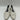 Saks Fifth Avenue Women's Snake-Embossed Leather Ballet Flats White Size 8.5M - Very Good - Ufashion