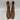 Calvin Klein CASSIA Brown Leather Square Toe Pull On Chelsea Boots, Size 8M - Very Good - Ufashion