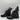 GEOX Respira Black Leather Round Toe Side Zip Ankle Biker Boots, Size Women’s 39 - Very Good - Ufashion