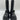 Women’s Ash Curb Chain Leather Boots Black Size 37 - Very Good - Ufashion