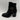 White Mountain LIVID Black Synthetic Round Toe Side Zip Block Heel Boots, Size 7 - Very Good - Ufashion