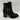 White Mountain LIVID Black Synthetic Round Toe Side Zip Block Heel Boots, Size 7 - Very Good - Ufashion