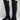 Stuart Weitzman Black Suede/Fabric Pull On Block Heel Knee High Boots Womens 9.5 - Very Good - Ufashion