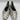Saks Fifth Avenue Women's Snake-Embossed Leather Ballet Flats White/Black 9.5M - Very Good - Ufashion