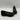 Hush Puppies BURLESQUE Black Leather Round Toe Slip On Wedge Flats, Size 8N - Very Good - Ufashion
