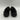 Hush Puppies BURLESQUE Black Leather Round Toe Slip On Wedge Flats, Size 8N - Very Good - Ufashion