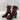 Alexandre Birman EVELYN Brown Leather Lace Up/Zip Block Heel Combat Boots 40.5 - Very Good - Ufashion