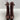 Alexandre Birman EVELYN Brown Leather Lace Up/Zip Block Heel Combat Boots 40.5 - Very Good - Ufashion