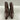 GOLO Brown Leather Pointed Toe Back Zip Block Heel Ankle Booties Women’s Size 7 - Very Good - Ufashion
