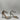 L'agence Vivienne Crystal Embellished Heel Sandals Silver Size 40 - Very Good - Ufashion