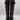 JG Black Synthetic Knee Boots Studded Red Back Zipper Size XWC 8 - Very Good - Ufashion