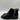Journee Womens ELLIS Bootie Gold Zipper Pinholes Almond Block Black Size 8.5M - Very Good - Ufashion