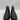 Journee Womens ELLIS Bootie Gold Zipper Pinholes Almond Block Black Size 8.5M - Very Good - Ufashion