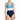 Lauren Ralph Lauren BLUE Color-Block Twist Back Halter One-Piece Swimsuit Size 8 - Ufashion