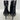 Saks Fifth Avenue Black Patent Leather Pointed Toe Zip High Heel Booties Size 5M - Ufashion