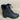 Michael Kors Black Leather/Faux Fur Lined Round Toe Lace/Zip Up Combat Boots, 6M - Ufashion