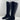 Aquatalia Black Suede/Elastic Round Toe Side Zip Knee High Boots Womens Size 7 M - Ufashion
