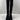 Aquatalia Black Suede/Elastic Round Toe Side Zip Knee High Boots Womens Size 7 M - Ufashion