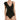 Athena Women's Asymmetrical Ruffle One Piece Swimsuit, Samba Black, Size 16 - Ufashion