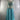NWT Gigi Designs Womens Boat Neck Chiffon Gown Aqua Size 10 - Ufashion