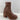 Clergerie Brown Leather Round Toe Side Zip Block Heel Platform Boots Women’s 37 - Ufashion