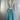 NWT Gigi Designs Womens Boat Neck Chiffon Gown Aqua Size 10 - Ufashion