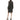 DKNY Metallic  Print Pleated Shift Dress Black Gold Ruffle Tie Neck Size 2 - Ufashion