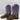 Old West Girl's Western Square Toe Boots Brown/Purple Size 7D - Ufashion
