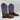 Old West Girl's Western Square Toe Boots Brown/Purple Size 7D - Ufashion