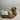 Saks Fifth Avenue Tan Fabric/Faux Fur Round Toe Front Zip Ankle Boots, Size 8.5M - Ufashion