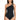 La Blanca Women's Island Goddess Keyhole Tankini Swimsuit Top, Black,Size  8 - Ufashion