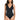 La Blanca Women Island Goddess Multi-Strap One Piece Swimsuit, Black, 22 Plus - Ufashion