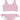 Snapper Rock Girls' Raspberry Stripe Tie Crop Bikini, Pink, Size 4 - Ufashion