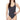 Bleu Rod Beattie Women's Twister Twisted Inset One Piece Swimsuit Black Size 4 - Ufashion