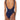 Bikini Lab Women's  Adjustable Side Tie High Leg One Piece Swimsuit, Midnight XL - Ufashion